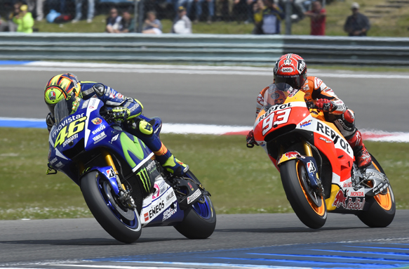 Rossi, Yamaha, Marquez, Honda, Assen