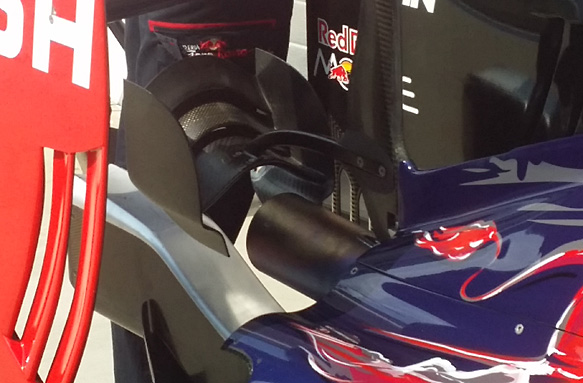 Toro Rosso monkey seat winglet, Hungarian GP 2015