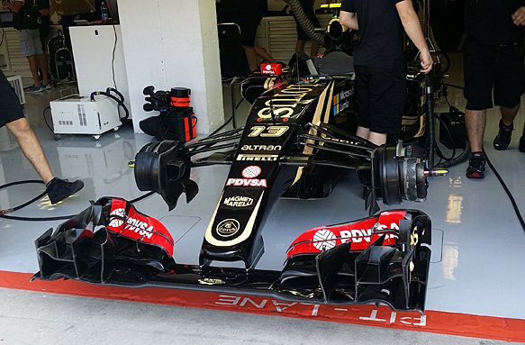 Lotus garage, Hungarian GP 2015