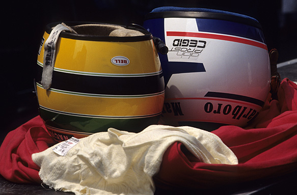 Ayrton Senna, Alain Prost helmets, F1 1989