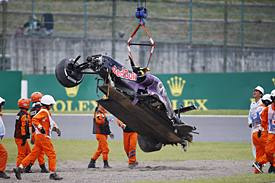 Daniil Kvyat, Red Bull, crash, Japanese GP 2015, Suzuka