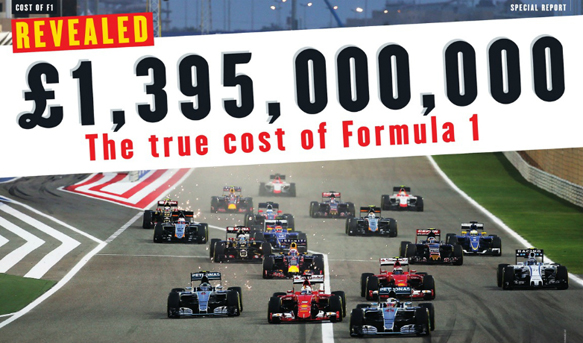 Cost of F1, magazine