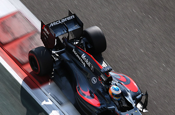 McLaren rear suspension detail, Abu Dhabi GP 2015
