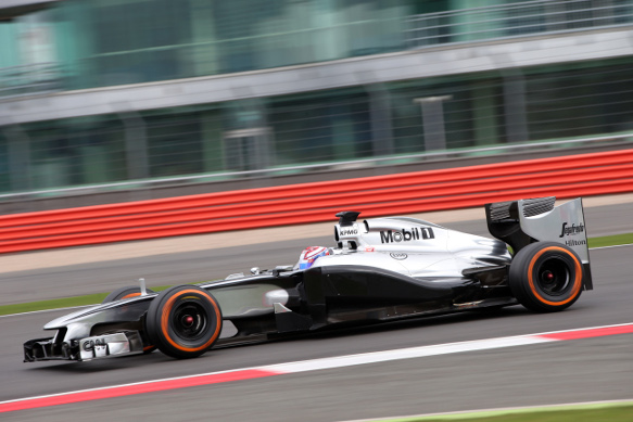 George Russell McLaren test