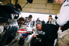 George Russell McLaren test
