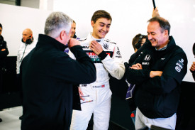 George Russell McLaren test