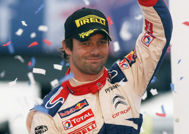 Sebastien Loeb celebrates another win