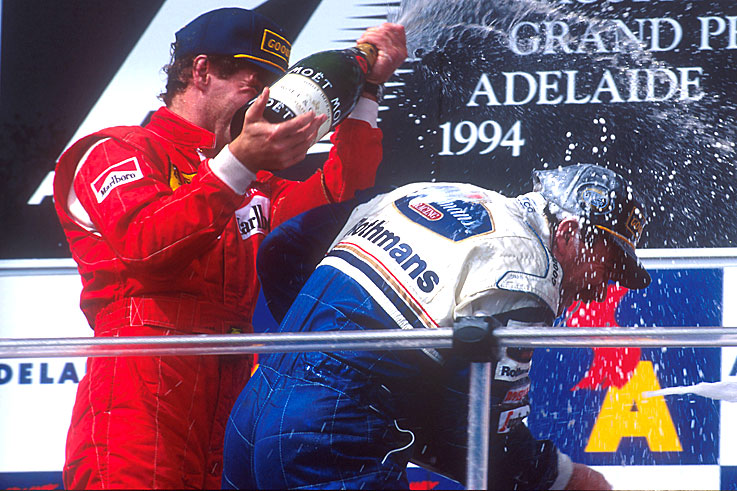Nigel Mansell takes his final grand prix victory at Adelaide