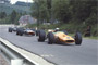 Bruce McLaren scores his team's first world championship victory at Spa