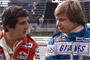 Alain Prost (pictured with Didier Pironi) makes his F1 debut, aged 25